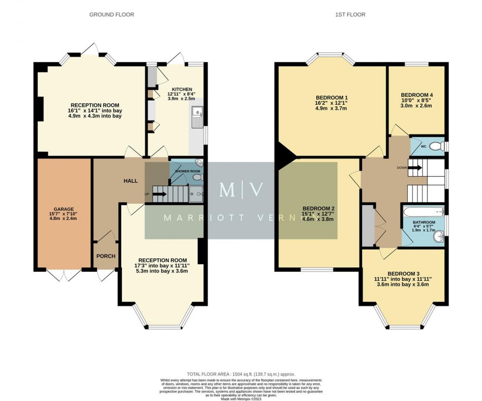 Floorplan for Deepdene Road, London