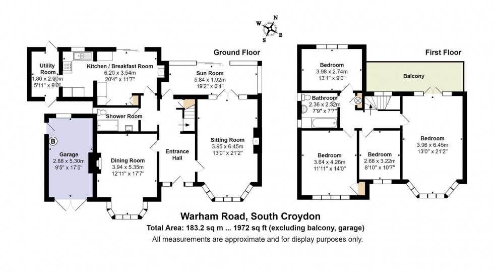 Floorplan for Warham Road, South Croydon