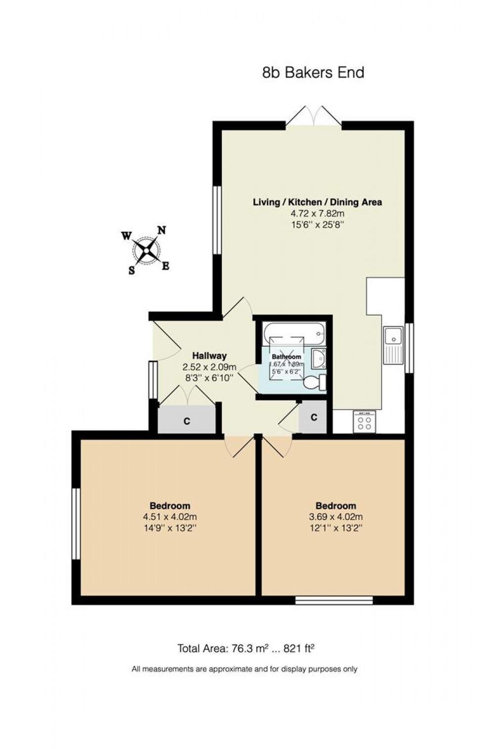 Floorplan for Bakers End, Wimbledon