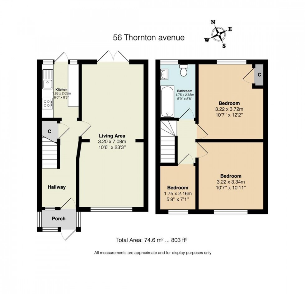 Floorplan for Thornton Avenue, Croydon