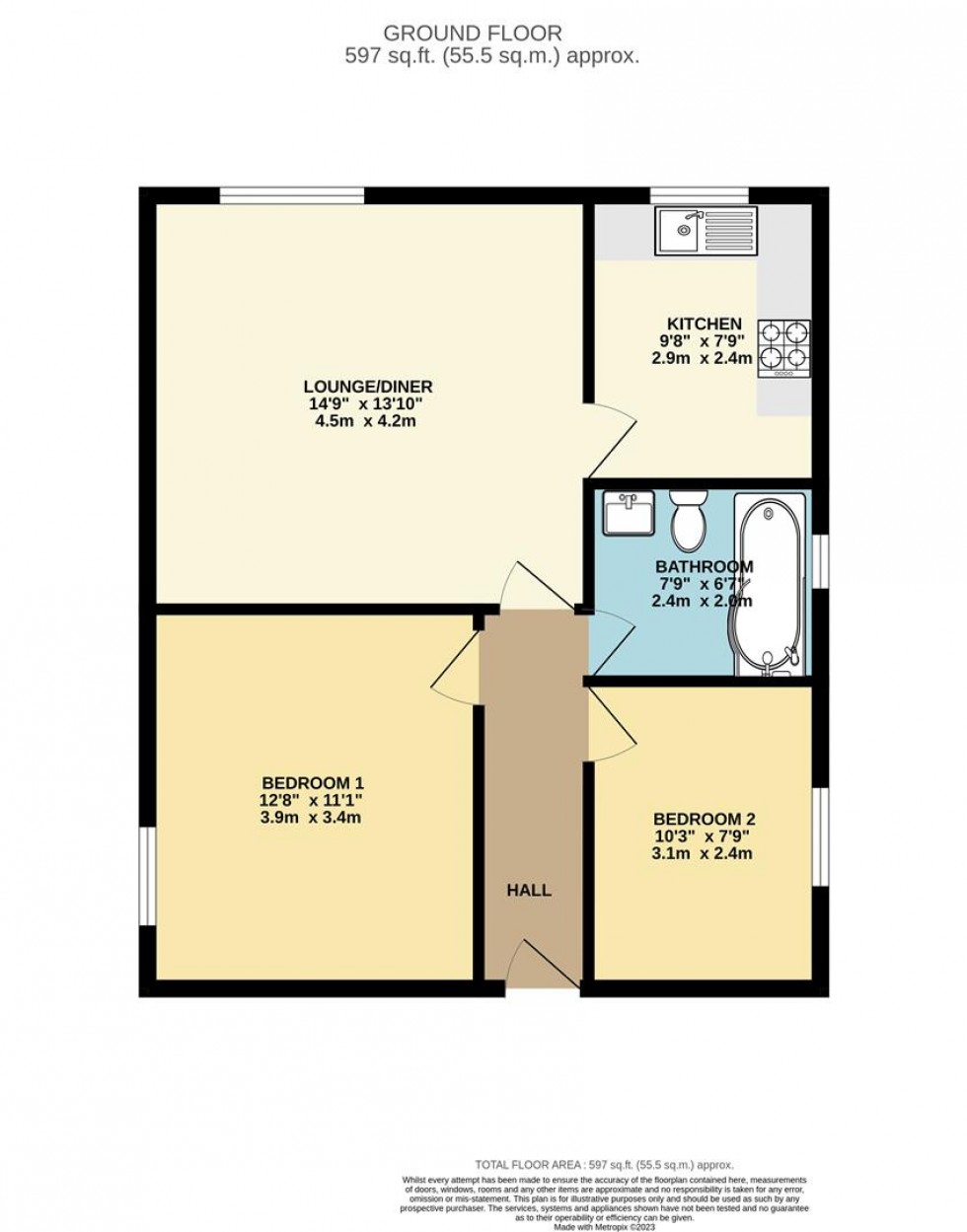 Floorplan for Birdhurst Road, South Croydon