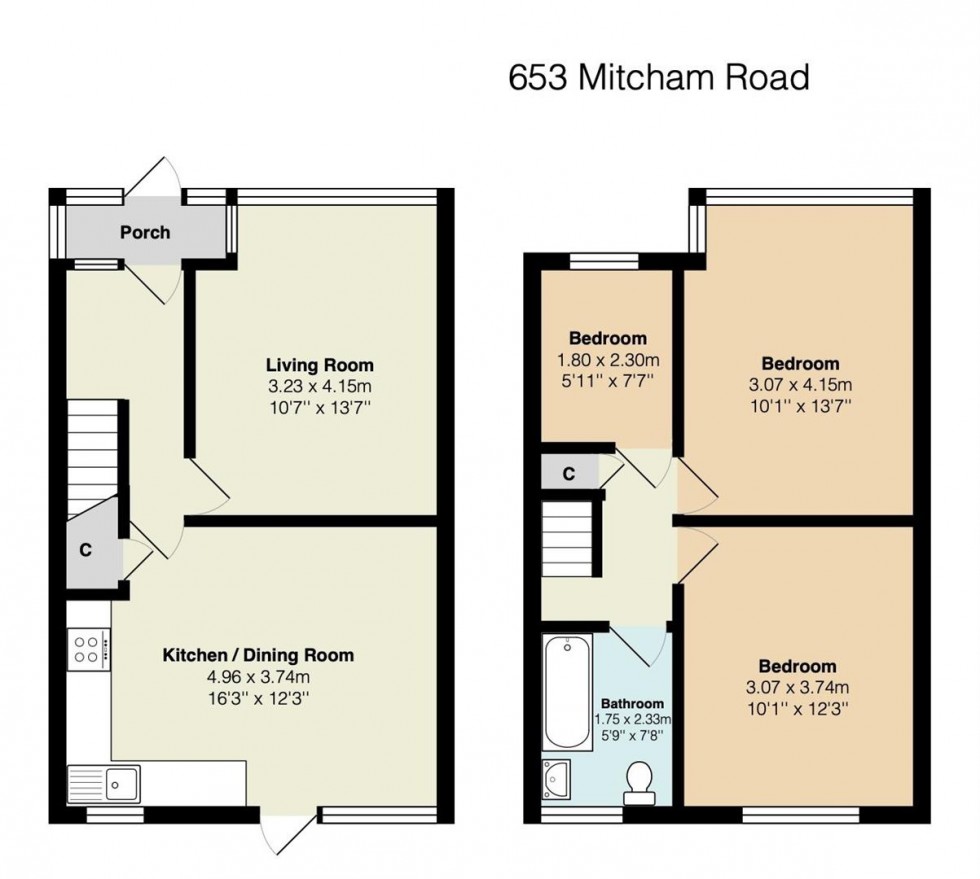 Floorplan for Mitcham Road, Croydon