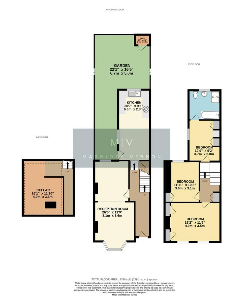 Floorplan for Ferrers Road, London