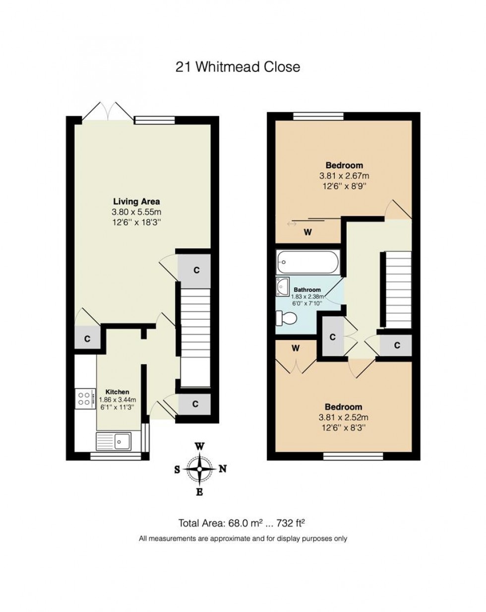 Floorplan for Whitmead Close, South Croydon