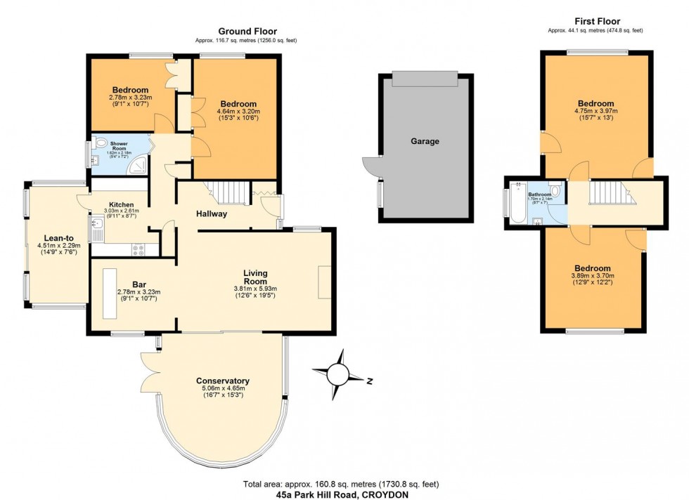 Floorplan for Park Hill Road, Croydon